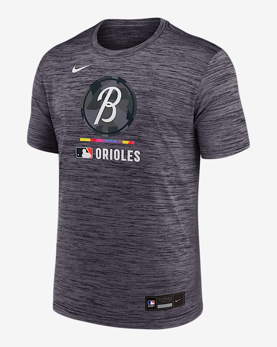 売れ筋商品|||ナイキ Tシャツ トップス レディース Men's Black Baltimore Orioles City Connect Large Logo T-shirt Black Men's Baltimore Orioles Nike Black City Connect Large Logo T